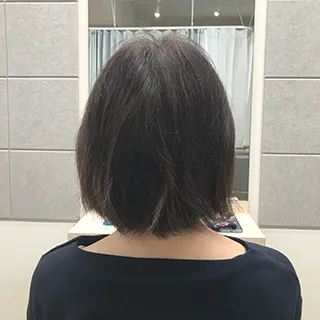 酸性ストレート前の髪